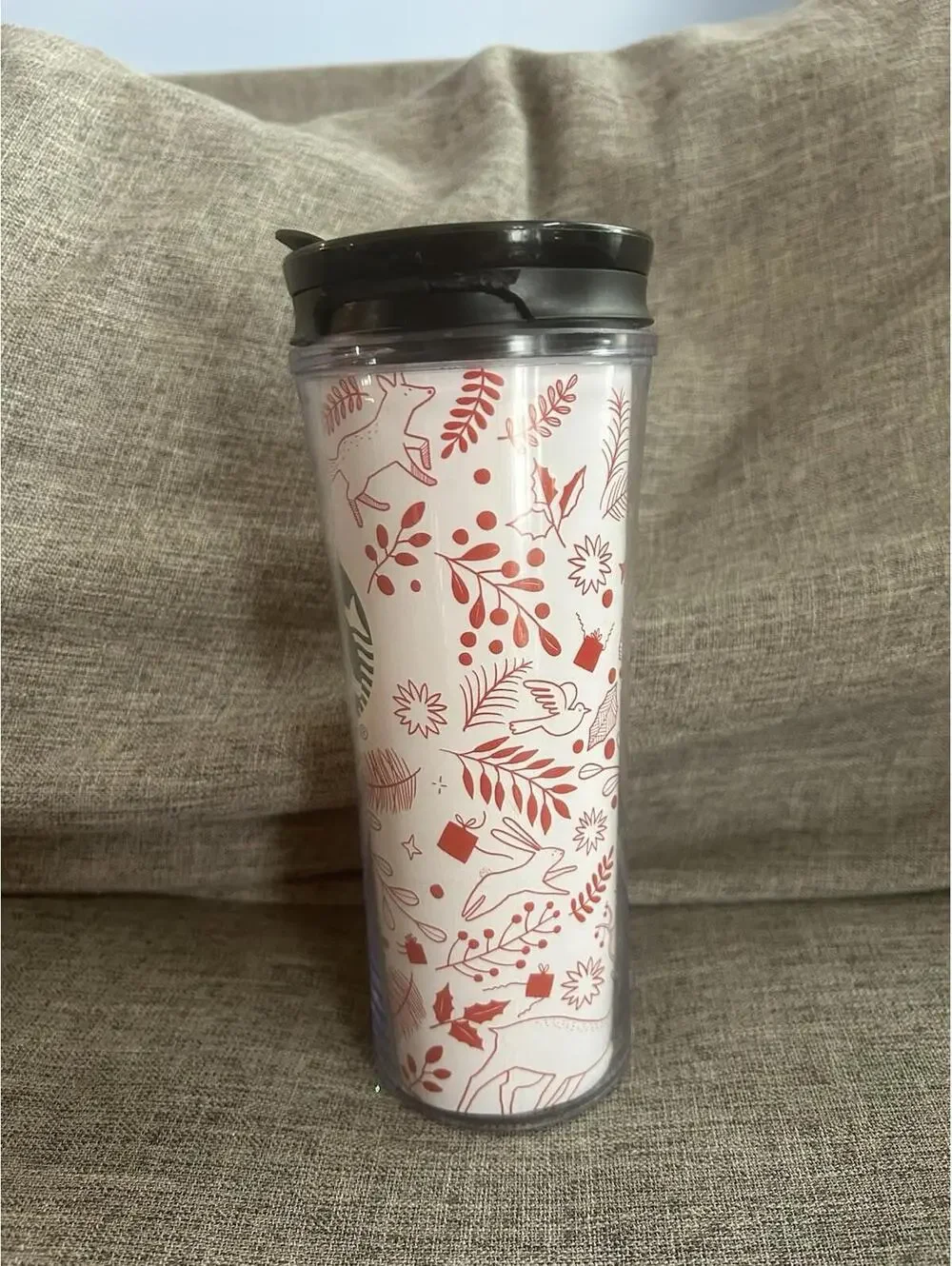 Starbucks Christmas Tumbler 2019 Deer Fox Holiday Hot Cold 16 oz Travel Cup Mug